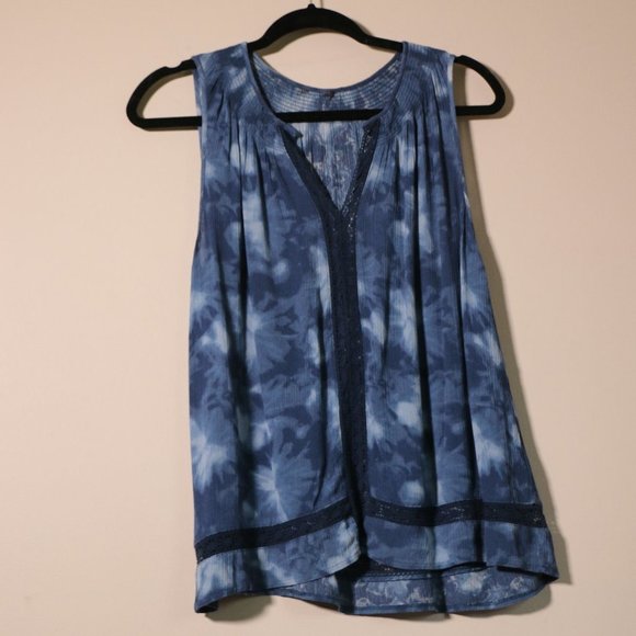 Vintage Tops - Sleeveless top boho beachy loose fit swing style size M